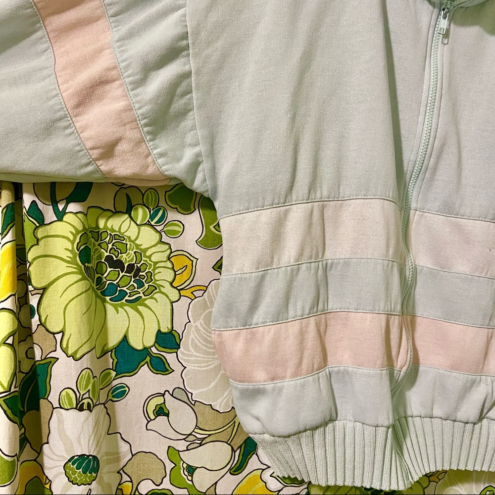 90s pastel zip up track jacket vintage - Picture 3 of 5